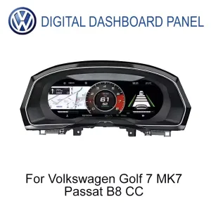 Tableau de bord digital Volkswagen pour Golf 7 Passat B8 CC 12.3 inch IPS LCD front view