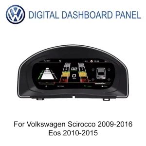 Volkswagen Scirocco 2009-2016 et Eos 2010-2015 10.25 inch Digital Instrument Cluster front view