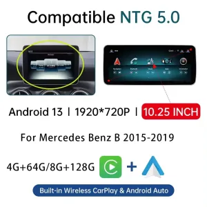 Mercedes Classe B Unité principale Android 2012-2018 | CarPlay DSP