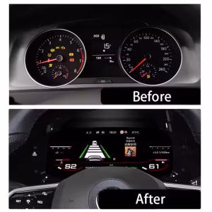 Tableau de bord numérique Volkswagen pour Golf 7, Passat B8 et CC, doté d'un écran LCD IPS de 12,3 pouces