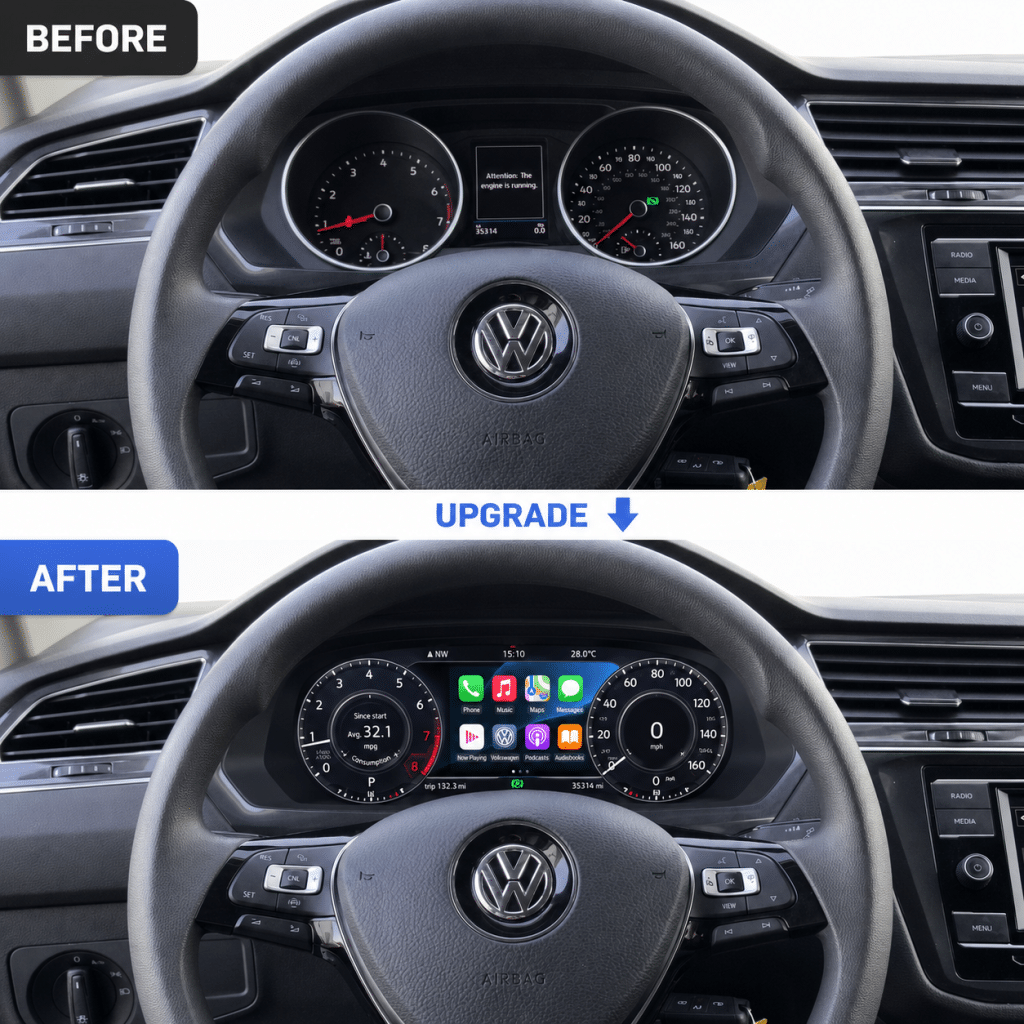 VW Tiguan 2017–2022 Tableau de bord numérique