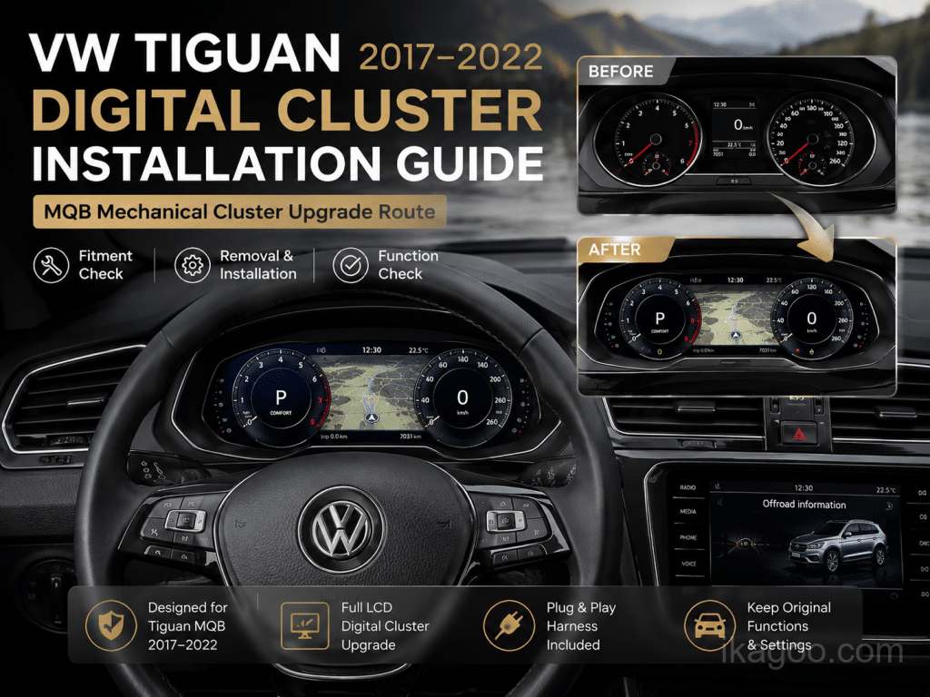 Guide d'installation du combiné numérique Volkswagen Tiguan MQB (2017-2022)