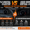 Meilleure mise à niveau du combiné d'instruments numérique : style OEM vs Virtual Cockpit OEM d'occasion