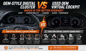 Meilleure mise à niveau du combiné d'instruments numérique : style OEM vs Virtual Cockpit OEM d'occasion