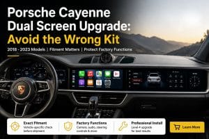 Installation du kit de mise à niveau à double écran pour Porsche Cayenne 2018-2023 (intérieur)