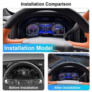 comparaison de l'installation du tableau de bord numérique Chevrolet modèle 1