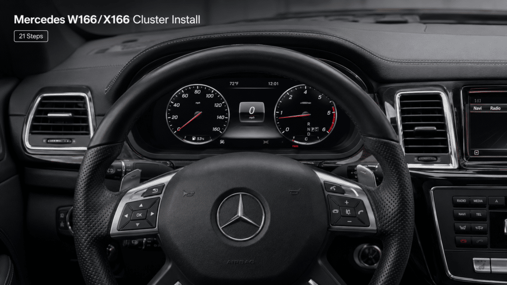 Installation du combiné d'instruments numérique Mercedes W166 X166 | 2012–2019