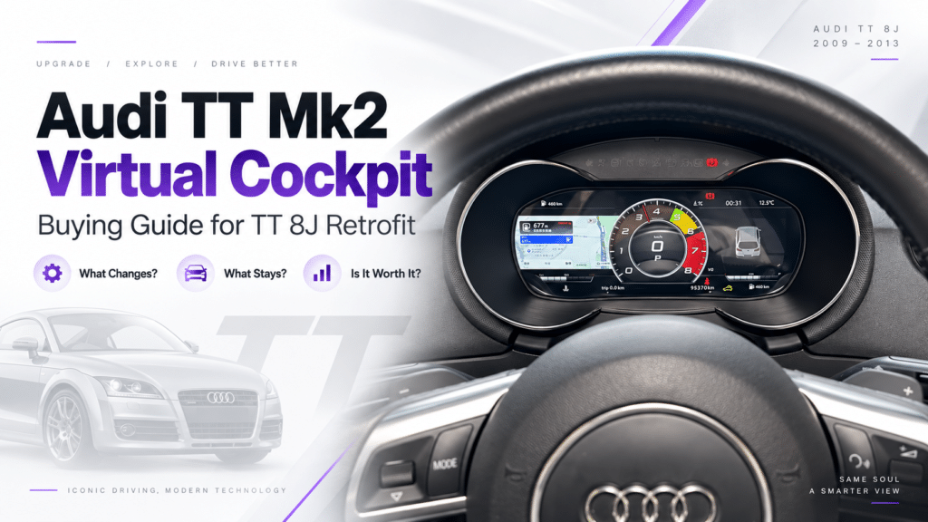 Guide d'achat du Virtual Cockpit Audi TT Mk2 : qu'est-ce qui change, qu'est-ce qui reste et le retrofit 8J en vaut-il la peine ?