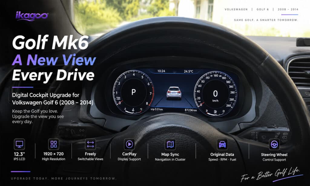 Mise à niveau du cockpit numérique Golf Mk6 : CarPlay, synchronisation de la carte et plus encore