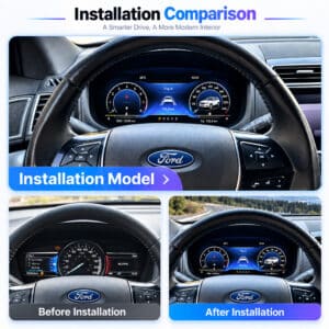 Tableau de bord numérique Ford Explorer 2011-2019 avant après