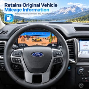 Tableau de bord numérique Ford Ranger Everest T7 T8 2016-2021 vue avant principale
