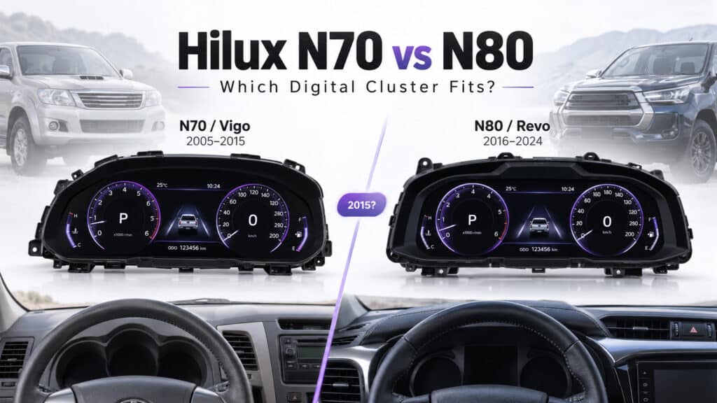 Tableau de bord numérique Toyota Hilux N70 vs N80 : Lequel s'adapte à votre Hilux