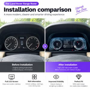 Land Rover Discovery 4 digital instrument cluster installed result