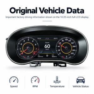 tableau de bord numérique vw amarok données d'origine du véhicule