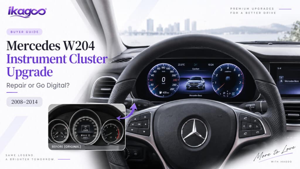 Mise à niveau du combiné d'instruments Mercedes W204 : Réparer ou passer au numérique ?