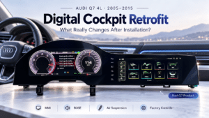 Audi Q7 4L Digital Cockpit Retrofit – Tableau de bord d'origine versus Digital Cockpit iKAGOO installé