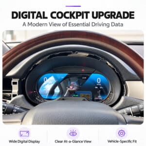 Intérieur Lexus GX460 avec tableau de bord numérique amélioré installé derrière le volant d'origine