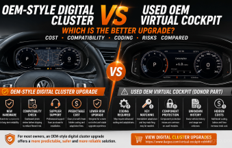 Meilleure mise à niveau du combiné d'instruments numérique : style OEM vs Virtual Cockpit OEM d'occasion